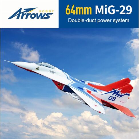 FAIR RC Arrows RC Jet Rc Plane for Adult Mikoyan MiG-29 Twin 64mm EDF Jet 6 Channel Remote Control Airplane PNP (No Battery, no Charger, no Radio) in Saudi Arabia