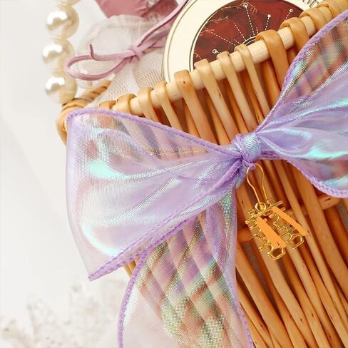 10Yards/Roll Iridescent Fishtail Organza Ribbon 6CM Width for Gift Wrapping Wedding Floral Bouquet DIY Hair Bows Crafts Decorative in Saudi Arabia