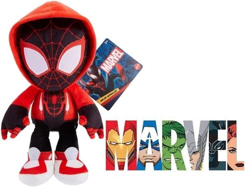 Marvel Plush Character Figure, 8-Inch Super Hero Soft Doll, Collectible Gift for Kids & Fans Ages 3 Years Old & Up - with Collectible Sticker (Miles Morales Spider-Man) in Saudi Arabia