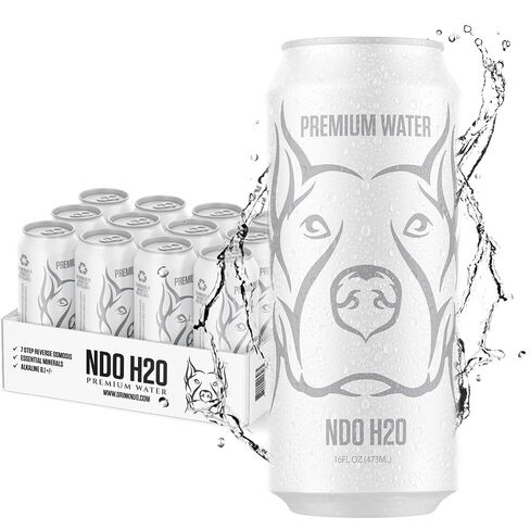 NO DAYS OFF Premium Sparkling Water - 12 Pack,16 fl oz, Unflavored - Ultra-Purified Reverse Osmosis with Gentle Carbonation, BPA-free 100% Recyclable Cans in Saudi Arabia