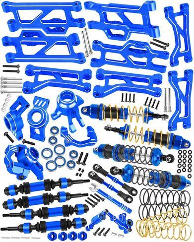 RC Aluminum Upgrades Part for 1/16 Mini Maxx 4WD (107154-1),Suspension Arms/RC Shock/Drive Shaft CVD/Caster Block/Steering Blocks/Rear Stub Axle Carriers/Steering Bellcranks/Links,Red in Saudi Arabia