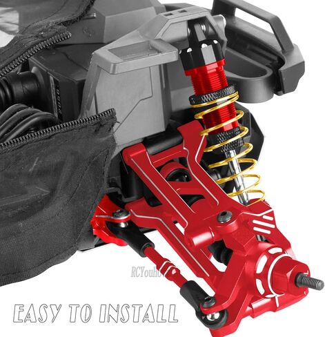 RC Aluminum Upgrades Part for 1/16 Mini Maxx 4WD (107154-1),Suspension Arms/RC Shock/Drive Shaft CVD/Caster Block/Steering Blocks/Rear Stub Axle Carriers/Steering Bellcranks/Links,Red in Saudi Arabia