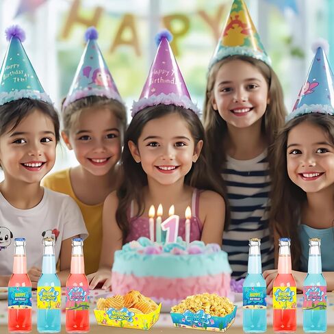 12Pcs Sponge Theme Water Bottle Labels Waterproof Stickers for Party Supplies Happy Birthday Party Decorations in Saudi Arabia
