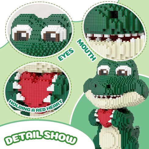 Animal Love Crocodile Micro Mini Building Blocks Set（9874PCS 39cm High Series） Gift for Adults and Kidst in Saudi Arabia