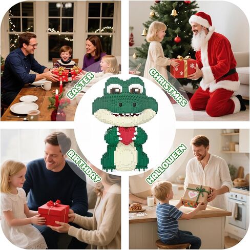 Animal Love Crocodile Micro Mini Building Blocks Set（9874PCS 39cm High Series） Gift for Adults and Kidst in Saudi Arabia