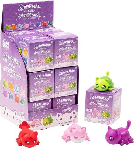 مجسمات مفاجئة من Aphmau Mystery MeeMeows - قد تختلف الأنماط، واحدة متوفرة بشكل عشوائي، أرجواني in Kuwait