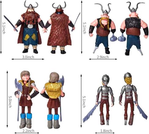 20 PCS How to Train Your Dragon Toys, 2-5" Mini Action Figures, Multicolored Dragon Toy Set for Kids Birthday Cake Toppers and Party Favors in Saudi Arabia