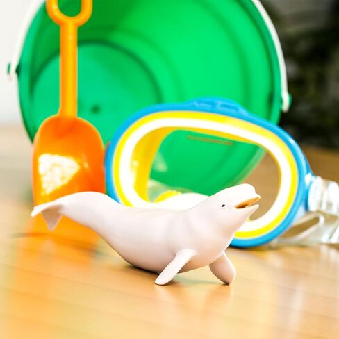 Safari Ltd. Beluga Whale Figurine - Lifelike 8" Plastic Model Figure - Fun Educational Play Toy for Boys, Girls & Kids Ages 3+ in Saudi Arabia