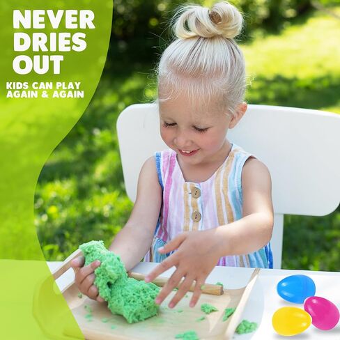 بيض عيد الفصح الرملي السحري من ArtCreativity - مجموعة من 12 بيضة عيد الفصح المملوءة مسبقًا - بيض مفاجأة ملون للأطفال بألوان نابضة بالحياة متنوعة - لوازم صيد بيض عيد الفصح - حشوات سلة عيد الفصح in Kuwait