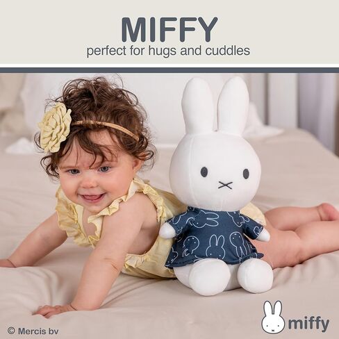 Kids Preferred Miffy Plush 12" - Black and White Dress, Super Soft Material, Embroidered Details, Beans in Bottom, Ages 0 Months and up, 12 in in Saudi Arabia