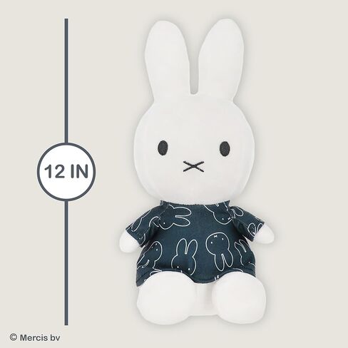 Kids Preferred Miffy Plush 12" - Black and White Dress, Super Soft Material, Embroidered Details, Beans in Bottom, Ages 0 Months and up, 12 in in Saudi Arabia