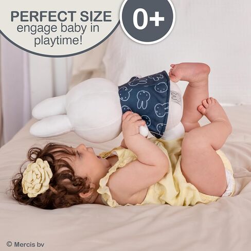 Kids Preferred Miffy Plush 12" - Black and White Dress, Super Soft Material, Embroidered Details, Beans in Bottom, Ages 0 Months and up, 12 in in Saudi Arabia