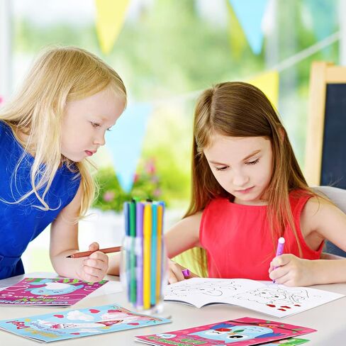 Geyee 45 Pack Valentine‘s Day Coloring Books for Kids Party Favors Valentine Mini Coloring Book Valentine Theme Goodie Bag Stuffer Fillers Gift School Classroom Fun Activity Supplies Decorations in Saudi Arabia