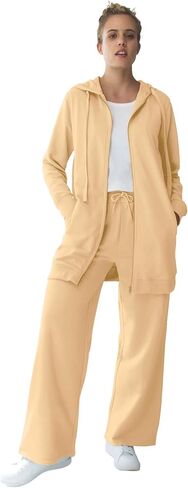 Ellos plus size wide reg french terry sweatpant in Kuwait