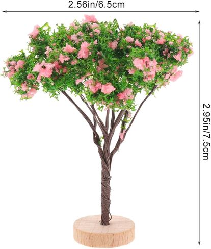 DOITOOL 4 Pcs Mini Trees for Crafts, Miniature Landscape Trees Model for Dollhouse Train Scenery Decor Diorama Sand Table Fairy Garden Accessories in Saudi Arabia
