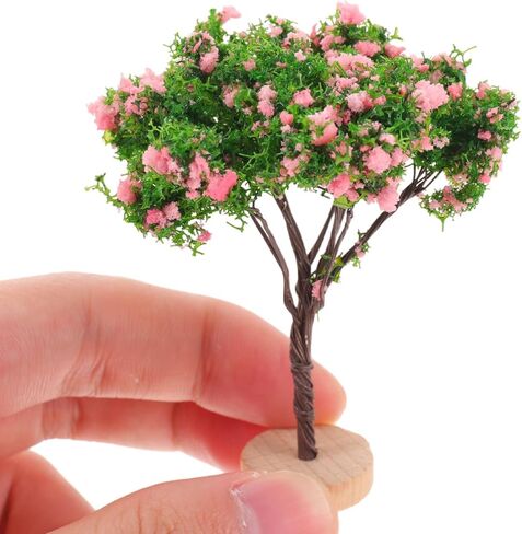 DOITOOL 4 Pcs Mini Trees for Crafts, Miniature Landscape Trees Model for Dollhouse Train Scenery Decor Diorama Sand Table Fairy Garden Accessories in Saudi Arabia