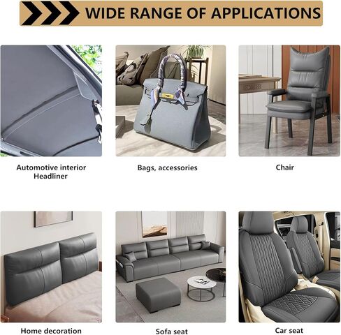 Marine Vinyl Fabric Upholstery Faux Leather: Classic Grey 54"x36" Grain Faux Leather Waterproof Durable for Handbag Upholstery Boat Sofa Car DIY Sewings (Classic Grey, 1Yard) in Saudi Arabia