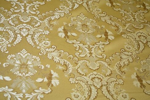 Damask Upholstery and Drapery, Jacquard Fabric Sold by The Yard (Gold) in Saudi Arabia