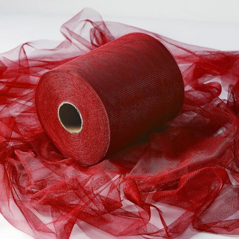 Q&J Fabric Co. White Tulle Fabric Roll 6 Inch x 135 Yards (405 Feet) Sheer Netting Spool - Tulle Ribbon for DIY Tutu Skirt, Wedding Baby Shower Party Decorations, Festive Gift Wrapping, Craft Supplies in Saudi Arabia