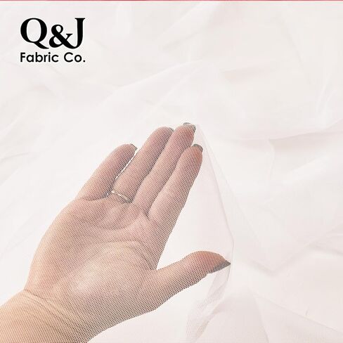 Q&J Fabric Co. White Tulle Fabric Roll 6 Inch x 135 Yards (405 Feet) Sheer Netting Spool - Tulle Ribbon for DIY Tutu Skirt, Wedding Baby Shower Party Decorations, Festive Gift Wrapping, Craft Supplies in Saudi Arabia