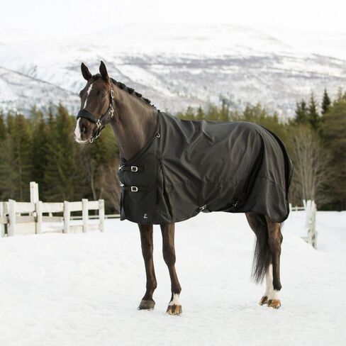 Horze Nevada 1200D Lightweight Waterproof Horse Turnout Rain Sheet (No Fill) - Black - 84 in in Saudi Arabia