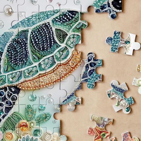 Sea Turtle Puzzles for Adults 1000 Pieces, Colorful Diamond Turtle Ocean Jigsaw Puzzles, Challenging Animals Art Puzzles in Saudi Arabia