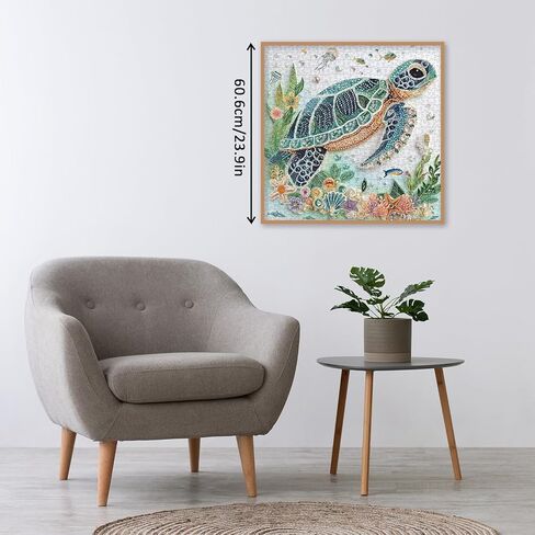Sea Turtle Puzzles for Adults 1000 Pieces, Colorful Diamond Turtle Ocean Jigsaw Puzzles, Challenging Animals Art Puzzles in Saudi Arabia