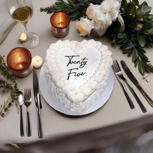 Acrylic Black Twenty Five Cake Topper, Acrylic Happy 25th Birthday Cake Charm, 25 Cake Decoration For Women, 25th Anniversary Decorations Party Supplies in Saudi Arabia