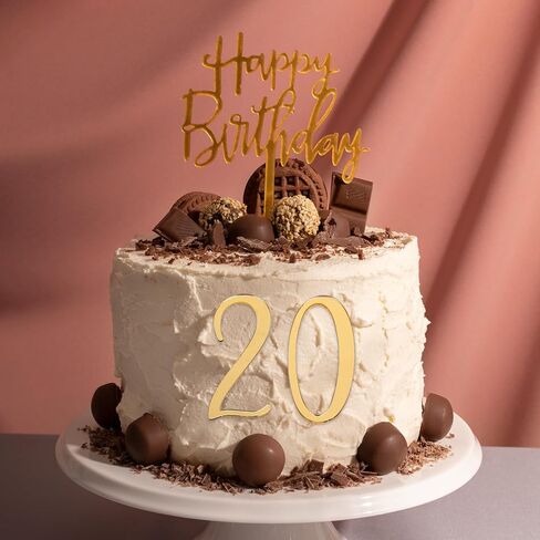 10 PCS Number for Cake Gold Large Acrylic Cake Numbers Topper 0-9 Numbers Mirrored Golden Picks DIY Cupcake Toppers with Number for Wedding Happy Birthday Shower Anniversary Party Supplies Decorations in Saudi Arabia