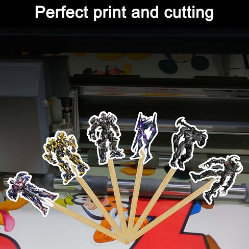 “Optms Prme Cupcake Toppers (24 Pcs) – Theme Birthday Party Decorations for Adults – Robot Hero Cupcake Picks for Boys’ Birthday, Cake Table & Party Supplies" in Saudi Arabia