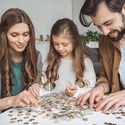 crowm 1000 Pieces Jigsaw Puzzles for Adults, Book Puzzles Wildflower Pages for Books and Blossoms Lover Nature Puzzle Floral and Butterflies as Home Decor in Saudi Arabia
