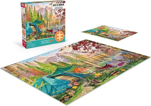 Ceaco - EZ 2 Hold - Dominic Davison - Camping Tranquility - 500 Piece Puzzle for Adults - Challenging and Perfect for Game Nights - Finished Puzzle Size 21.25 x 15 in Saudi Arabia