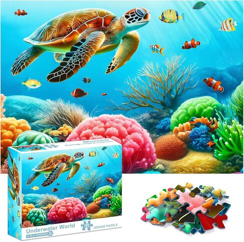 crowm 1000 Pieces Jigsaw Puzzles for Adults, Book Puzzles Wildflower Pages for Books and Blossoms Lover Nature Puzzle Floral and Butterflies as Home Decor in Saudi Arabia