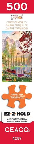 Ceaco - EZ 2 Hold - Dominic Davison - Camping Tranquility - 500 Piece Puzzle for Adults - Challenging and Perfect for Game Nights - Finished Puzzle Size 21.25 x 15 in Saudi Arabia