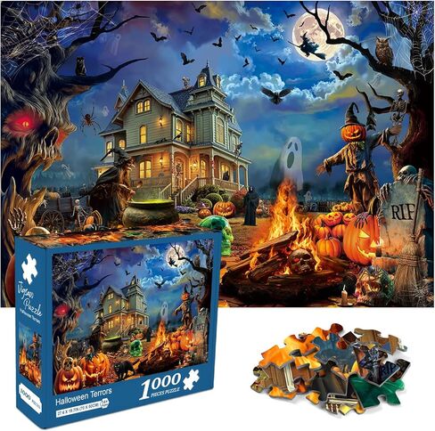 crowm 1000 Pieces Jigsaw Puzzles for Adults, Book Puzzles Wildflower Pages for Books and Blossoms Lover Nature Puzzle Floral and Butterflies as Home Decor in Saudi Arabia