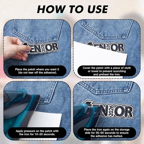 Senior 2026 Embroidered Patch, 4.7" Sew On/Iron On Patches for Backpack, Jacket, Hat, Jeans, Clothes – High School & College Senior Graduation Year Decoration Applique in Saudi Arabia