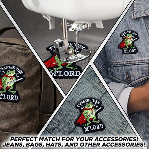 TWAS The Tism Mlord Frog Knight رقعة مطرزة مضحكة ميمي حديد على شارة للسترات وحقائب الظهر والقبعات تصميم الفكاهة الملتوي الخيال الضفدع المحارب التطريز 3 بوصة in Saudi Arabia