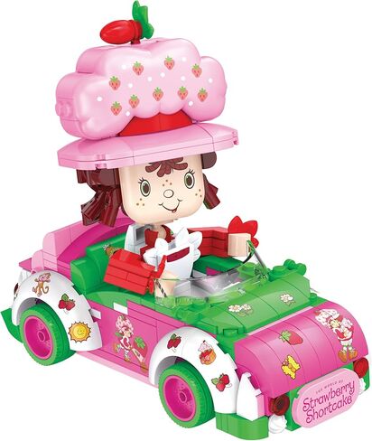 Brickcraft Strawberry Shortcake Berry Cruiser Christmas Building Kit, Festive 362-Piece Buildable Figure & Car Block Set, Classic Cartoon Collectible Holiday Xmas Toy Gift for Fans Ages 8+ & Families in Saudi Arabia