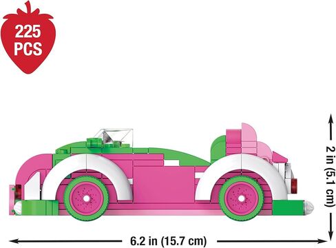 Brickcraft Strawberry Shortcake Berry Cruiser Christmas Building Kit, Festive 362-Piece Buildable Figure & Car Block Set, Classic Cartoon Collectible Holiday Xmas Toy Gift for Fans Ages 8+ & Families in Saudi Arabia