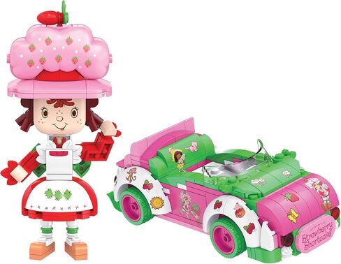 Brickcraft Strawberry Shortcake Berry Cruiser Christmas Building Kit, Festive 362-Piece Buildable Figure & Car Block Set, Classic Cartoon Collectible Holiday Xmas Toy Gift for Fans Ages 8+ & Families in Saudi Arabia