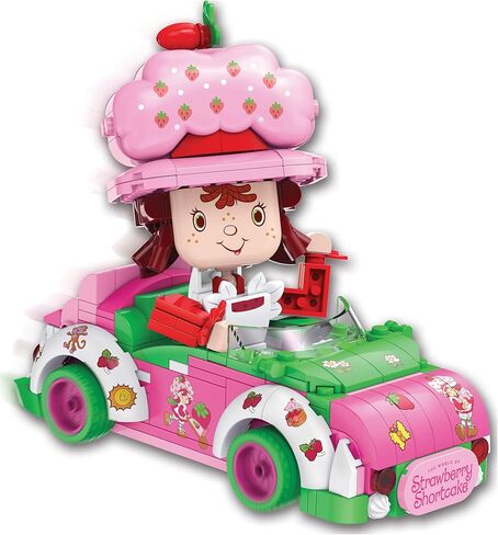 Brickcraft Strawberry Shortcake Berry Cruiser Christmas Building Kit, Festive 362-Piece Buildable Figure & Car Block Set, Classic Cartoon Collectible Holiday Xmas Toy Gift for Fans Ages 8+ & Families in Saudi Arabia