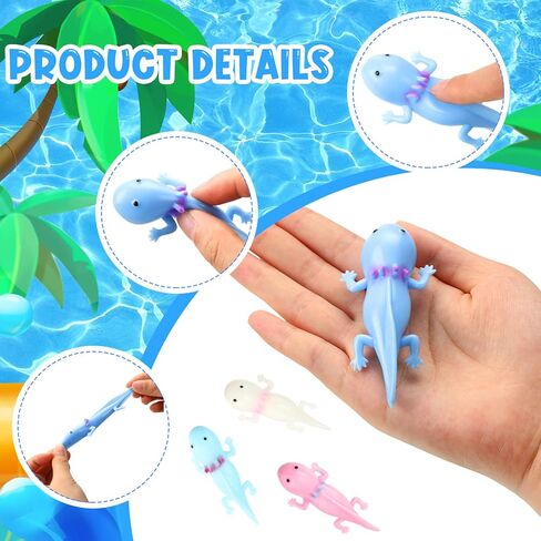 28 Pack Valentines Axolotl Party Favors for Kids Rubber Axolotl Finger Slingshot Toys Bulk with Cards Birthday Gifts Goodie Bags Stuffers School Classroom Rewards in Saudi Arabia