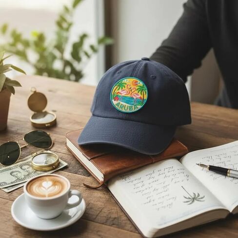 Aruba Patch (3.5 Inch) Embroidered Iron-on/Sew-on Badge Travel Caribbean Vacation Souvenir Tourist Emblem Gift Patches in Saudi Arabia