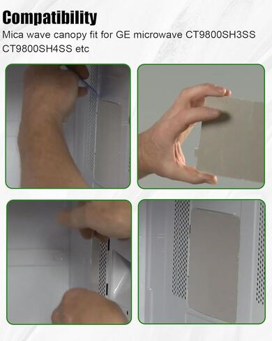 غطاء دليل موجة فرن الميكروويف مناسب لميكروويف GE، مظلة موجة الميكا استبدال WB06X10638 PS1017735 1166457 EA1017735 AP3883317 in Kuwait