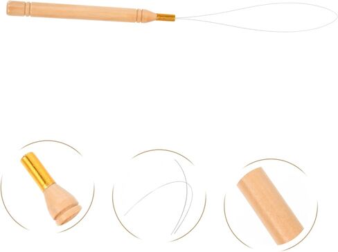 TOPPERFUN 3 قطع أداة خيوط مطرزة بمقبض خشبي خيط خرز لصياغة إبرة لصنع المجوهرات والتطريز in Kuwait