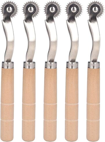 5Pcs Sewing tracing wheel Needle Point Tracing Wheel Sewing Tool with Wooden Handle Professional Tailor Stitch Marker for Sewing Patterns, DIY Craft, Dressmaking in Saudi Arabia