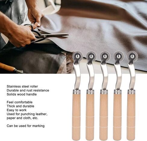 5Pcs Sewing tracing wheel Needle Point Tracing Wheel Sewing Tool with Wooden Handle Professional Tailor Stitch Marker for Sewing Patterns, DIY Craft, Dressmaking in Saudi Arabia