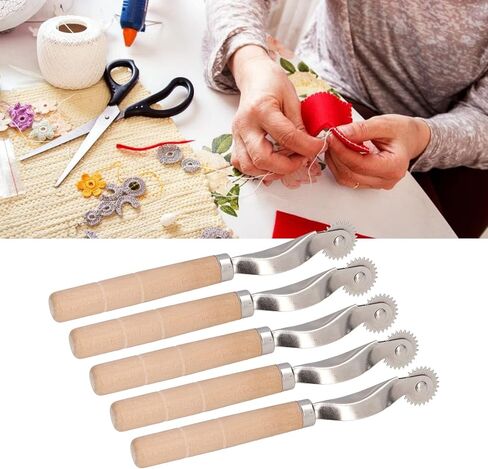 5Pcs Sewing tracing wheel Needle Point Tracing Wheel Sewing Tool with Wooden Handle Professional Tailor Stitch Marker for Sewing Patterns, DIY Craft, Dressmaking in Saudi Arabia