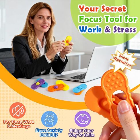 Sensory Slider Fidget Stones Set Rolling Beads, 4 Pairs Silent Textured Toys for Adults Kids, Mix and Match Rolling Beads-Calming Anxiety Relief Autism ADHD, No Noise for Classroom Office Travel in Saudi Arabia