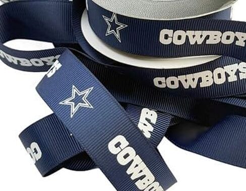 Dallas Football Precut Ribbon 7/8" X 3 Feet (1 Yard) - Precut to Size - USA Licensed Bows in Saudi Arabia